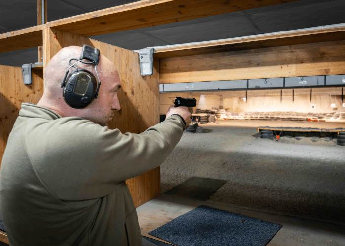 Entraînement de tir sportif avec arme de catégorie B